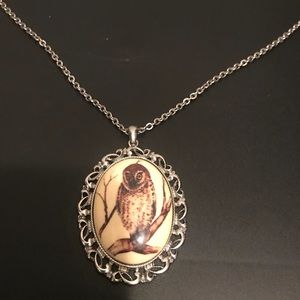 Owl Pendant Long Necklace